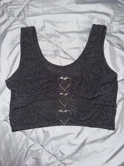Large BLACK Crop Top