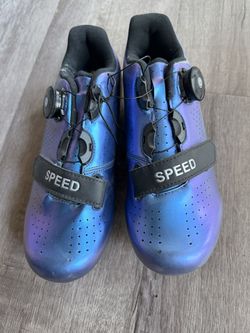 Speed Cycling Shoes Iridescent purple and blue Size 37 (5US)