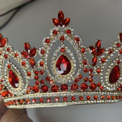 Red and gold crown