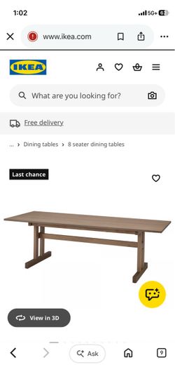 Dining table, gray-brown, 240x95 cm KLIMPFJÄLL Dining table, gray-brown, 240x95 cm