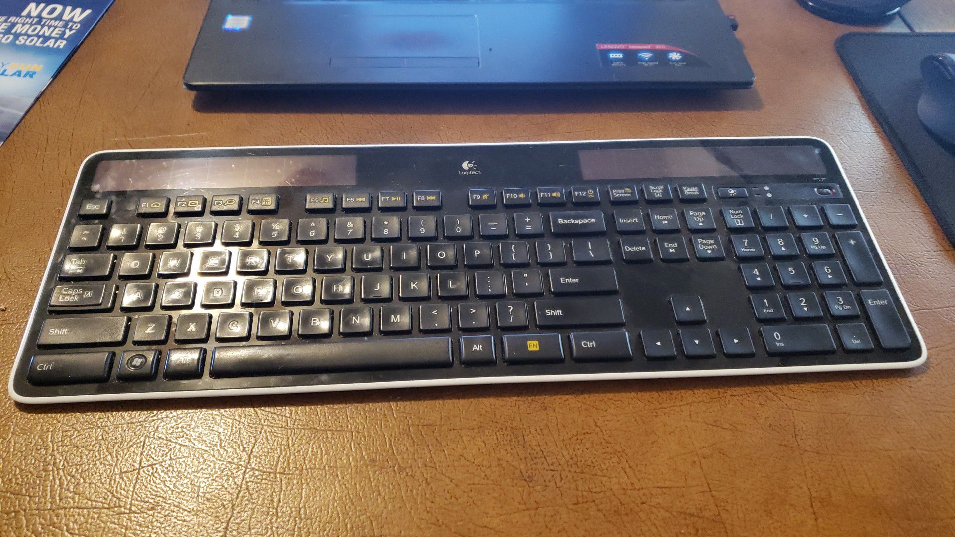 Logitech wireless keyboard solar Slim Profile