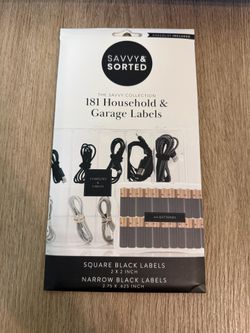 Brand New Savvy & Sorted garage label set