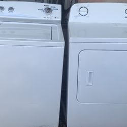 Kenmore Washer And Amana   Dryer Set White Working Perfectly Fine 