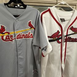 Pair Of St Louis Cardinals Baseball Jerseys - Size Large