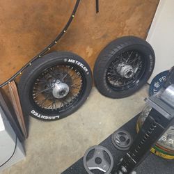 Used OEM FXD Dyna Wheel Set. Rims and Rotars