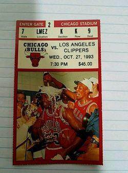 Chicago bulls ticket 1993