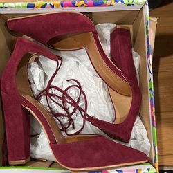 New Burgundy High Heels
