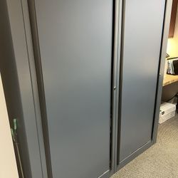 rotating file cabinets x 2