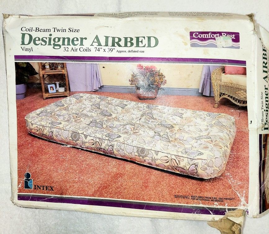 15$ Intek Twin Designer Air Mattress Like New 