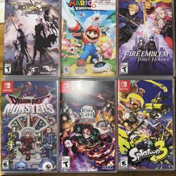 Switch games. Dragon Quest Monsters, Splatoon 3, Fire emblem, Tactics ogre And More!