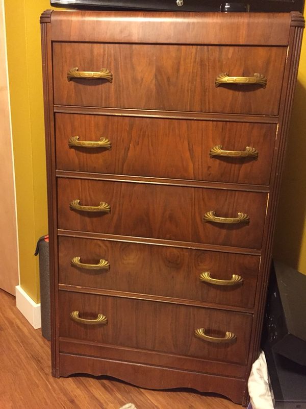 5 Drawer Waterfall Dresser Art Deco 5 Drawer Waterfall Dresser Art Deco