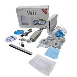 Nintendo Wii Console Bundle White RVL-001 Controller & 2 Games