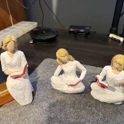 Brand New 3pc Reading Women Decor Sculpture