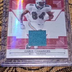 Chris Chambers 142/150 Miami Dolphins Jersey Patch Refractor 