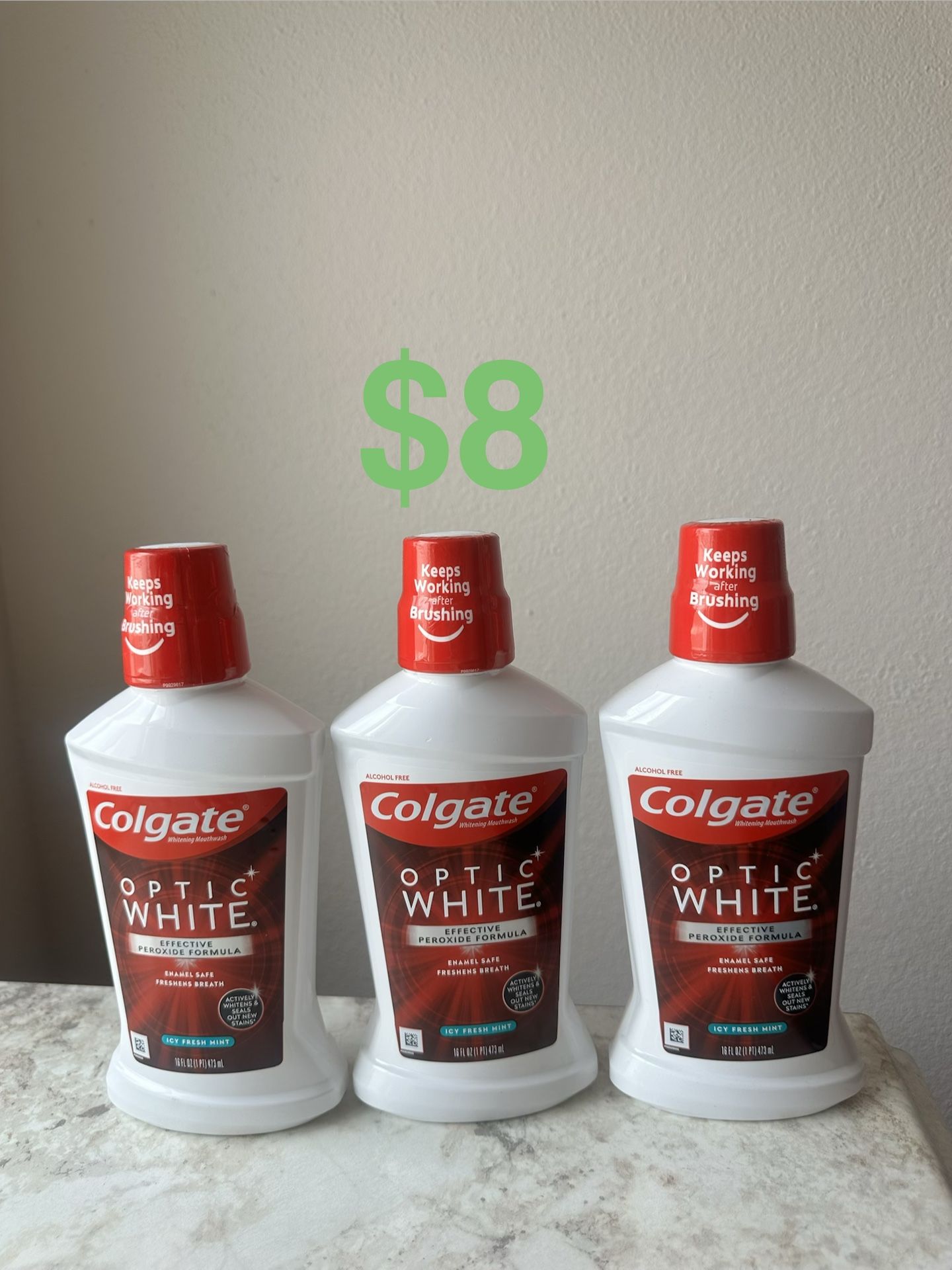 Colgate Optic White Mouthwash 16.9fl Oz Bundle- All For $8