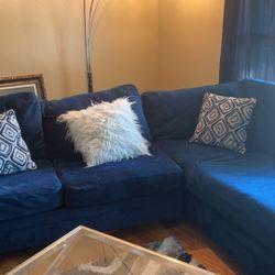Blue Suede Couch 