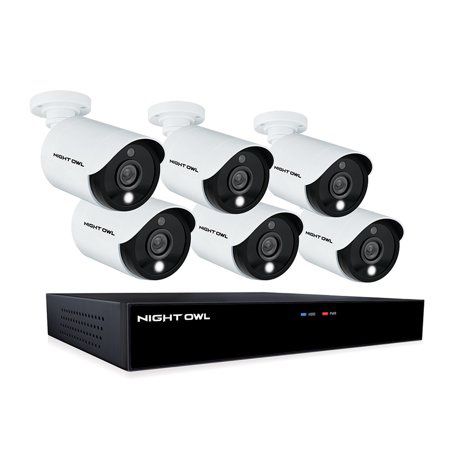 Night owl security cameras with 6 cameras