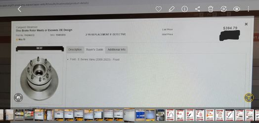 SET OF HUB & ROTOR COMBO FOR FRONT ON A 2008-2023 FORD E SERIES VANS