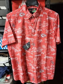 *NEW* NFL Team Apparel Kansas City Chiefs Reyn Spooner Hawaiian Shirt Size Medium