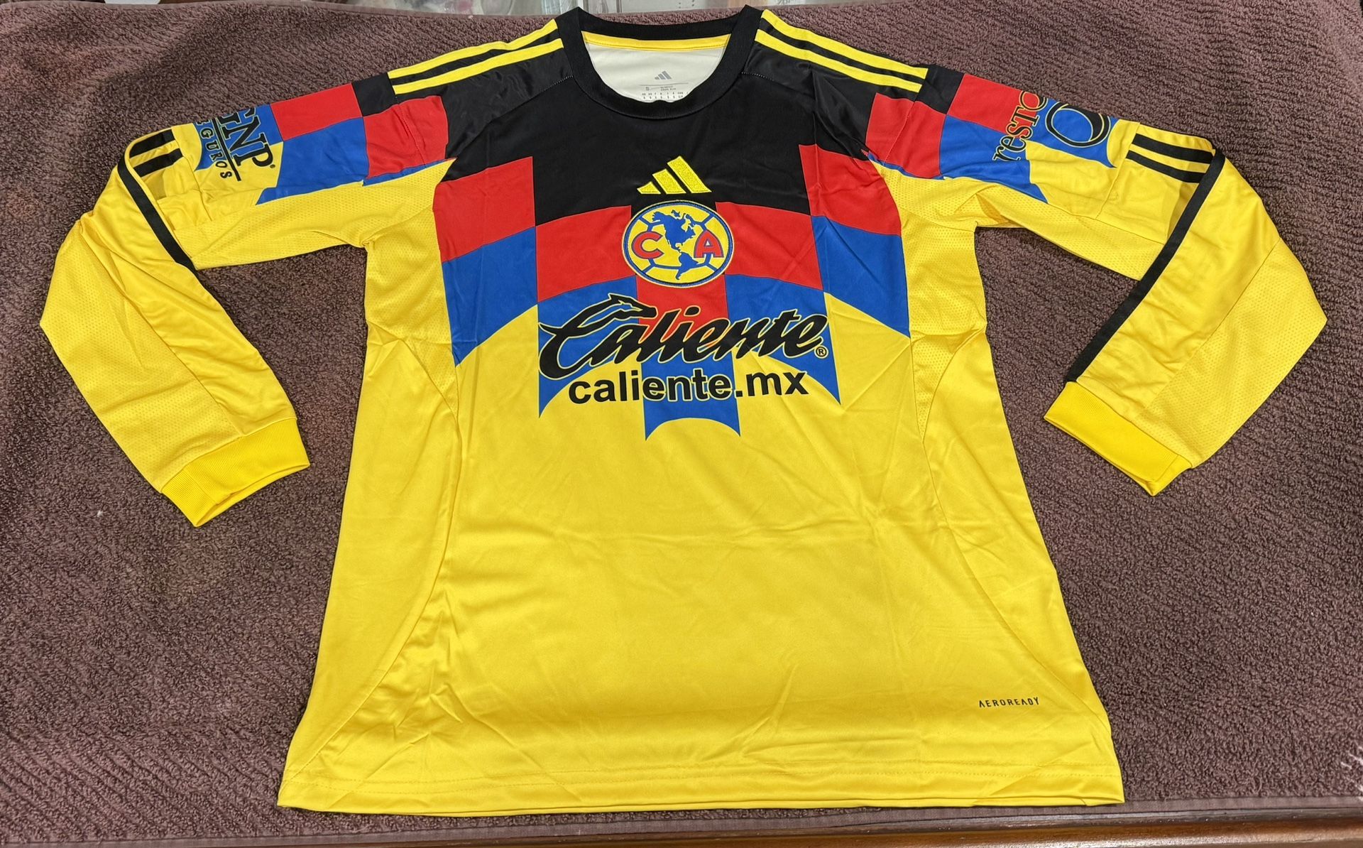 2025-2026 Adidas Club America home yellow long sleeve jersey
