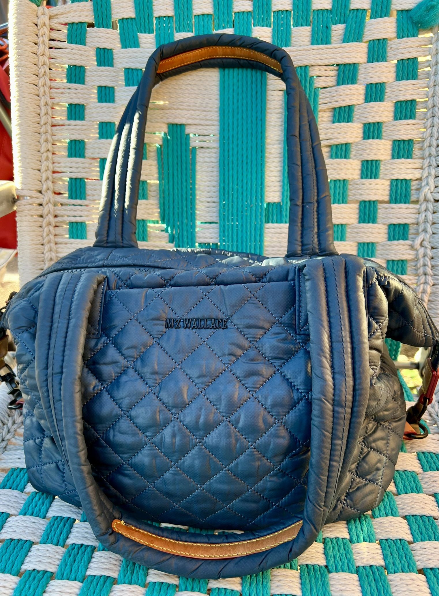 MZ Wallace Deluxe Quilted Medium Sutton Tote - Blue