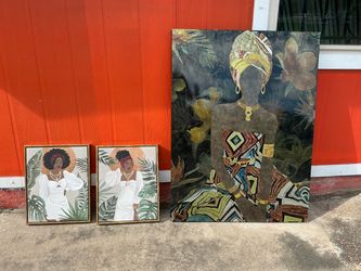 Set of 3 African Woman Wall Art Prints