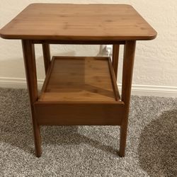 21” Nightstand End Table Bamboo