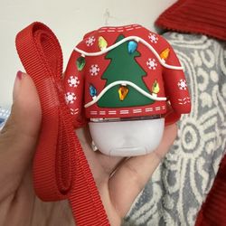 Bath & Body Works Christmas Ugly Sweater pocketbac Holder Bell sanitizer