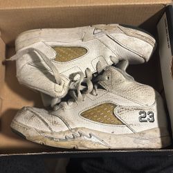 Toddler Air Jordan 5 White Metallic 