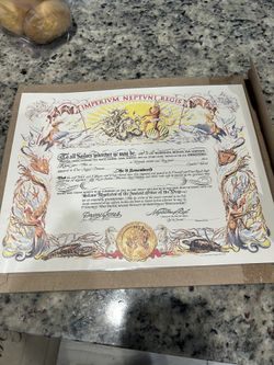Imperium Neptuni Regis Certificate WW II
