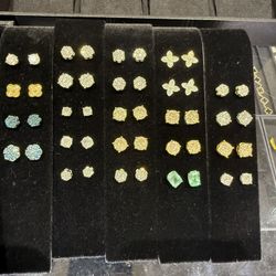 All Natural Diamond Earrings 