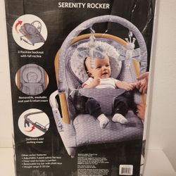 Monbebe Serenity Baby Rocker with 3 Positions, Grey Stardust