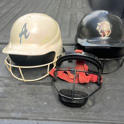 Softball helmets and face mask