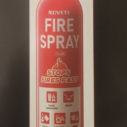 This is a Novete FSL620 Fire Spray, a multi-purpose fire extinguishing spray. 