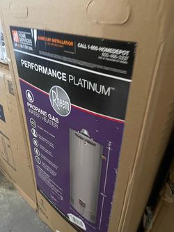 op Rheem Performance Platinum 40 Gal. Tall 38,000 BTU Ultra Low NOx (ULN) Natural Gas Water Heater with 12-Year Warranty