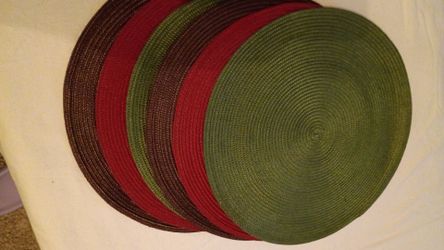 Round Woven Placemats Set of 6