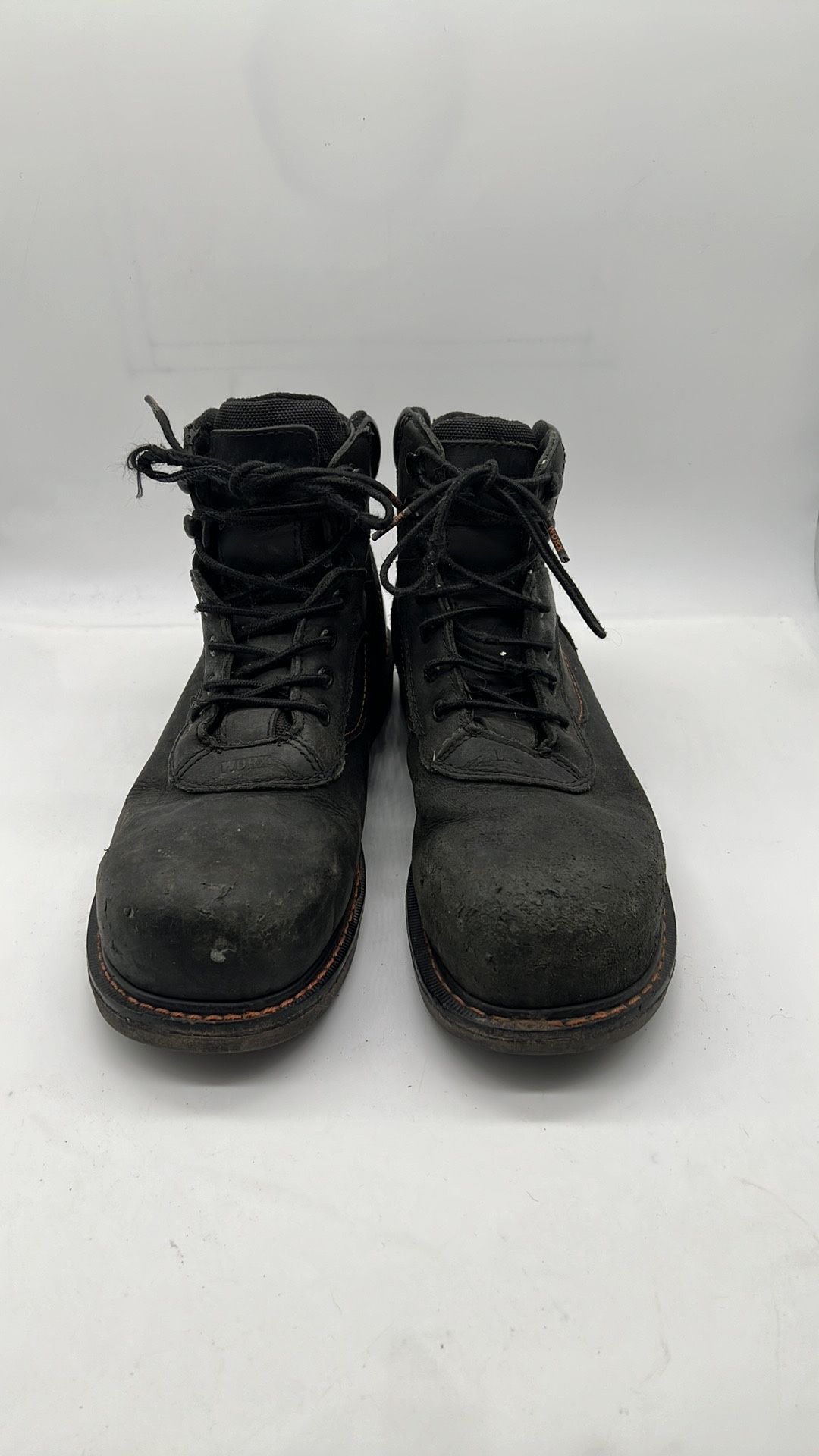 WORX By Red Wings Men’s Black Leather Steel Toe Lace Up Work Boots Sz 12 M