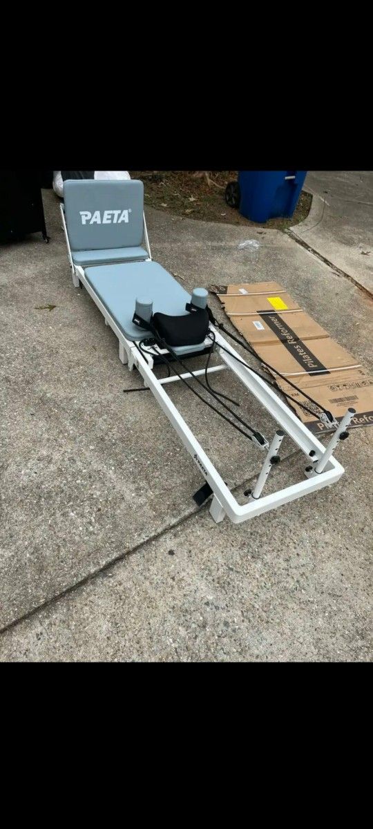 PAETA Pilates Reformer, Foldable Reformer Pilates Machine with Music Wire Springs, Pilates Equipment for Home Workouts with Jump Board