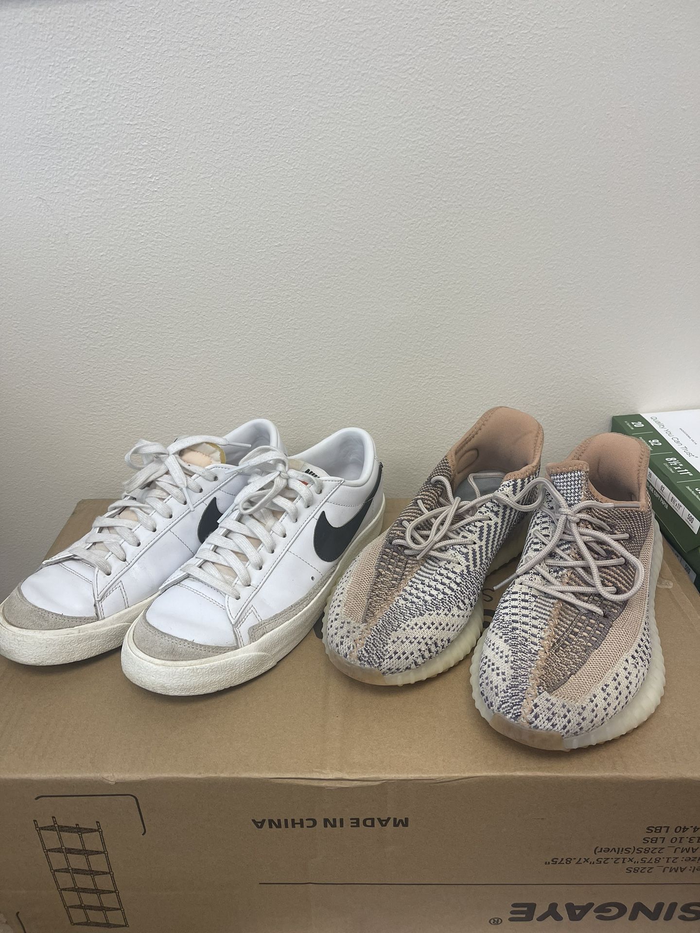 Yeezys And Blazers Size 8.5