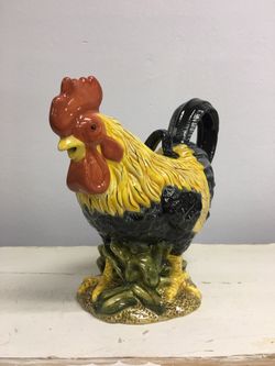 Seymour Mann Collectors Hand Painted Rooster Chicken Tea Pot