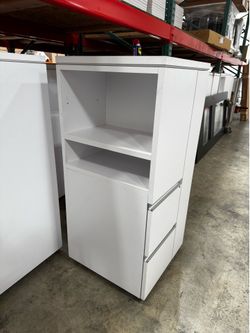 Knoll white storage cabinet
