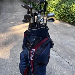 Set of LEFT HANDED Golf Clubs and Bag