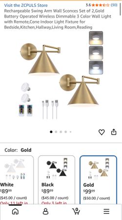 Swing Arm Wall Sconces Set of 2