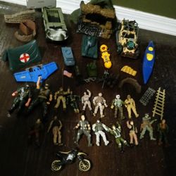 large lot of army action figures 