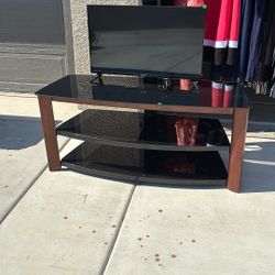 TV Stand With A Television Set