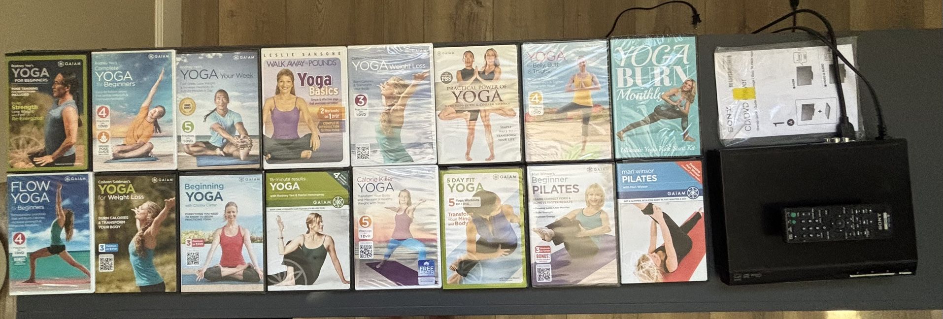 Beginner Yoga DVD Collection With Player