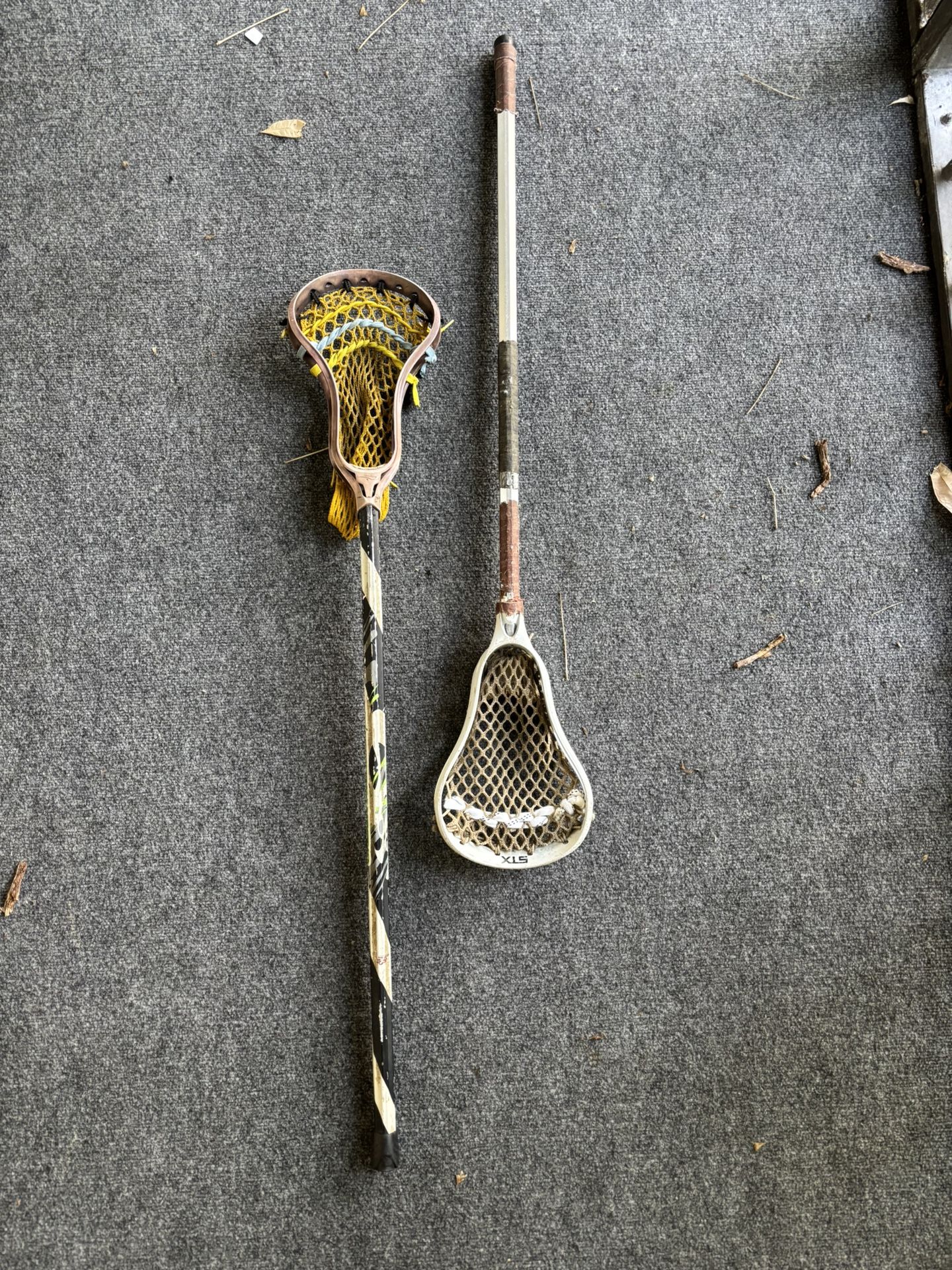 2 Lacrosse Sticks – Both Strung & Ready for Use