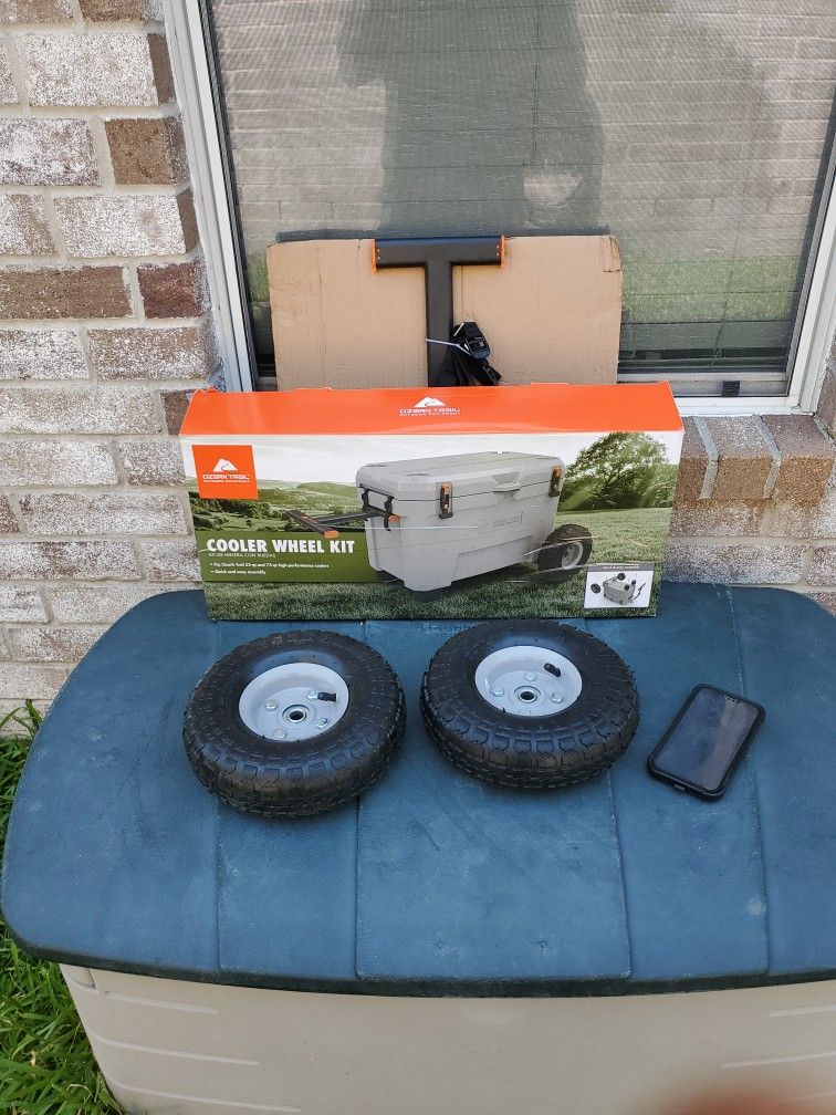 Ozark Trail Cooler Wheel Kit Like New Fits Ozark Trail 52qt&73qt)
