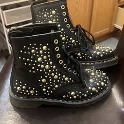 Dr. Martens Black With Gold Studs