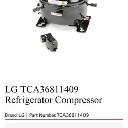 LG R600a Refrigerator Compressor 